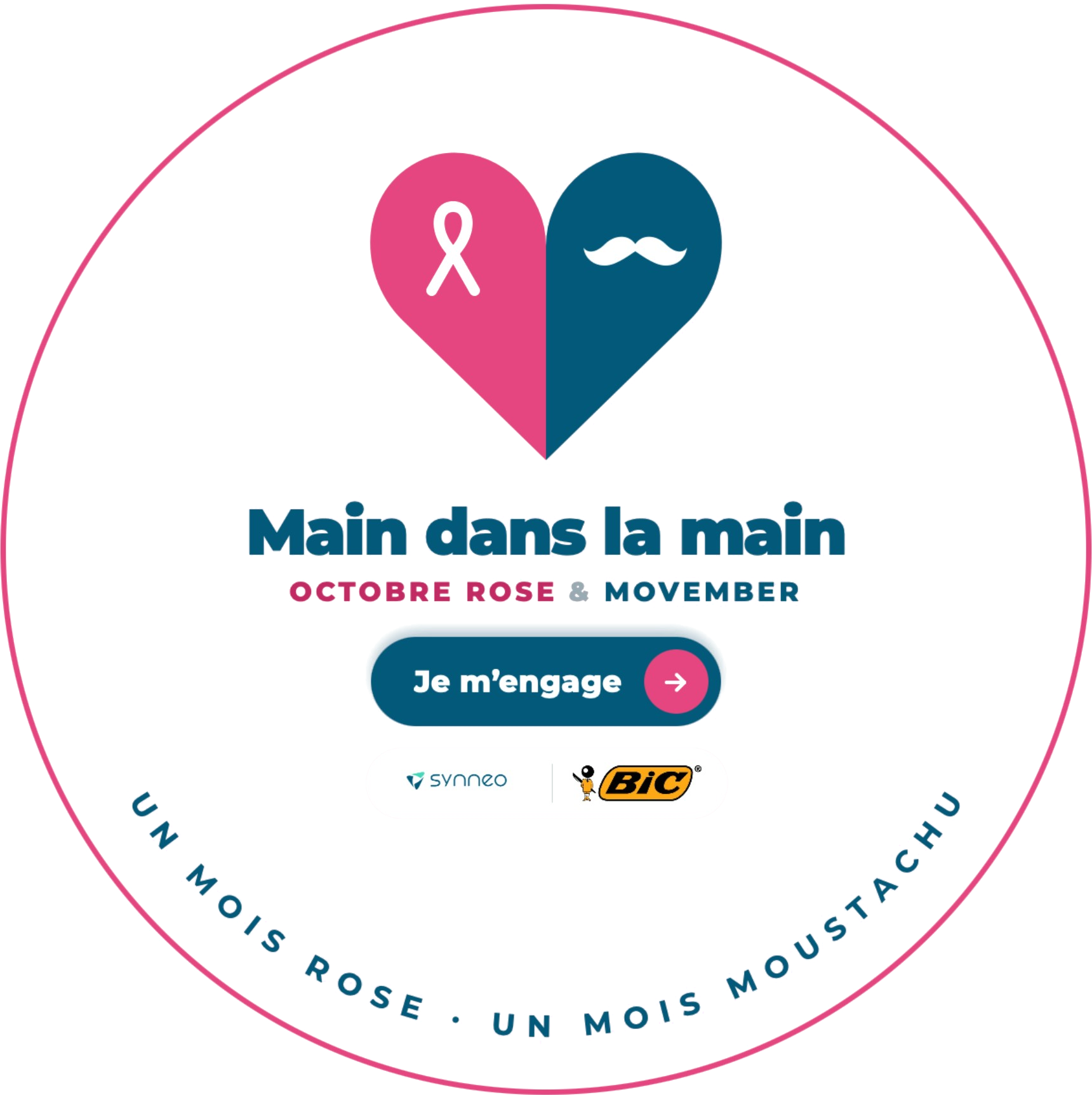 Main dans la main – Octobre Rose & Movember, Synneo x BIC